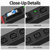 High Power Industrial PDU, 1U 50A Electrical Distribution Unit with IEC C13 & C19 Receptacles for Server and Equipment Applications