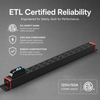 High Power Industrial PDU, 1U 50A Electrical Distribution Unit with IEC C13 & C19 Receptacles for Server and Equipment Applications