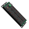 Green Power Series 2U UK PDU with 7 BS 1363 Sockets, USB-C PD 20W Fast Charging, Green Double-Pole Switch & Overload Protection