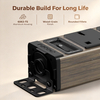 Wood-Grain 1U UK PDU with 4 BS 1363 Sockets & Illuminated Circuit Breaker Switch