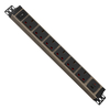 Wood-Grain 1U UK PDU with 6 BS 1363 Sockets, USB-C PD 20W Fast Charging & Illuminated Circuit Breaker