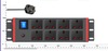 2U UK PDU with 8 BS 1363 Sockets, Blue Double-Pole Switch & Overload Protection