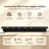 In-Desk Power Strip with 5 Outlets, 65W USB-C Fast Charging, Illuminated Circuit Breaker & ETL Safety Certification