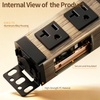 Wood Aluminum PDU Power Strip with Circuit Breaker,NEMA 5-15R, NEMA 5-20R, ETL Listed