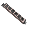 Pink Aluminum Desktop PDU Power Strip with Circuit Breaker, 5 Outlets, NEMA 5-15P to 5-15R, 1U, ETL Listed
