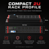 Industrial 2U PDU Power Distribution Unit, 20A High Capacity with IEC C13/C14 Outlets, 1P Circuit Breaker & ETL Listed