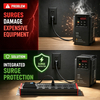 Industrial Heavy Duty PDU Power Distribution Unit, 20A High Power Output with NEMA 5-15R & 5-20R Outlets, 1P Breaker & Surge Protection, ETL Listed