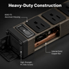 Wood Grain Aluminum PDU Power Strip with Circuit Breaker, 5 Outlets, ETL Listed