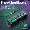 PEDIU 2U Aluminum Switched PDU Power Strip, 6 NEMA 5-15R Outlets, 15A 125V, ETL Listed, Desktop & Home Office Power Distribution Unit