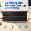 Black 1+1U UK PDU with 7 BS 1363 Sockets, Red Double-Pole Switches & Overload Protection