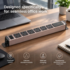 Pink 1U UK PDU with 6 BS 1363 Sockets, USB-C PD 65W Fast Charging & Illuminated Circuit Breaker