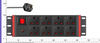 2U UK Power Distribution Unit with 8 BS 1363 Outlets, Green Double-Pole Switch & Overload Protection
