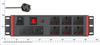 Red Power Series 2U UK PDU with BS 1363 Sockets, USB-C PD Charging & Safety Protection Options