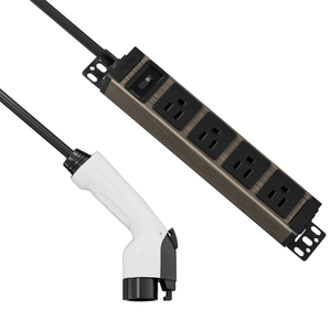 Wood-Grain Aluminum V2L PDU Power Strip for Home EV Power