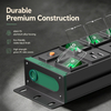 15A 2U Rack PDU with 10 NEMA 5-15R Outlets, Double Pole Master Switch, Overload Protection & ETL Listed