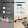 DeskPower 15A Silver Aluminum Desktop PDU Power Station with Circuit Breaker & ETL Listed