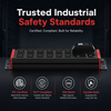 Industrial 2U PDU Power Distribution Unit, 20A High Capacity with IEC C13/C14 Outlets, 1P Circuit Breaker & ETL Listed