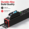 Industrial 1U PDU Power Distribution Unit, 30A High Power with 12 IEC C13 & C19 Outlets, 1P Circuit Breaker & ETL Listed