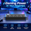 Blue Power Series 2U UK PDU with 7 BS 1363 Outlets, USB-C PD 20W Charging & Overload Protection